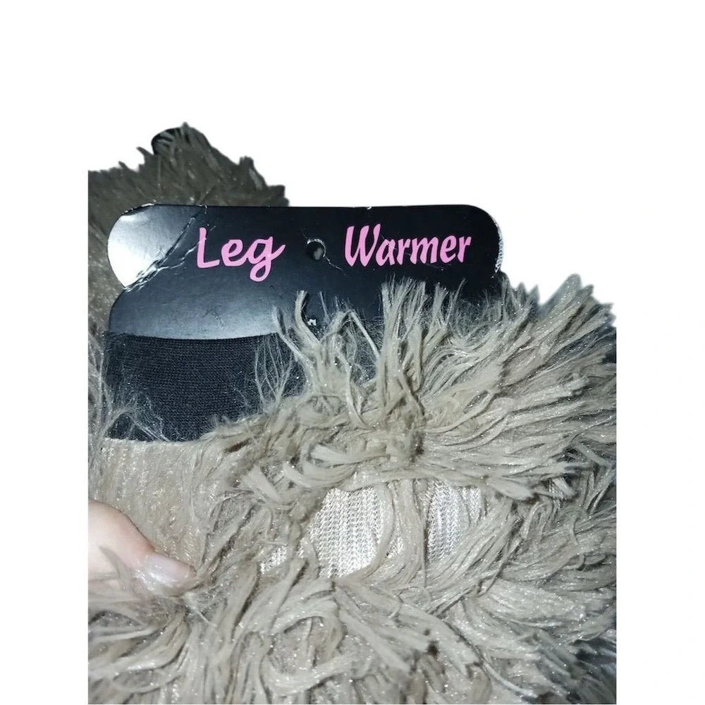 Leg Warmers THRO Home Women's beige Faux Fur Shaggy Fashion NWT new old stock OS